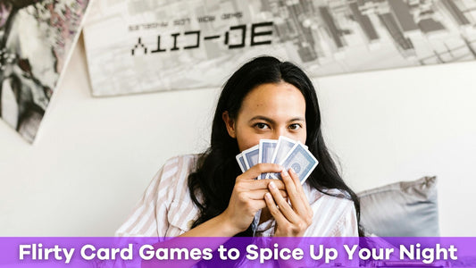 woman playing flirty card games