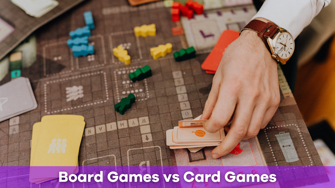 a comprehensive comparison between board games vs card games