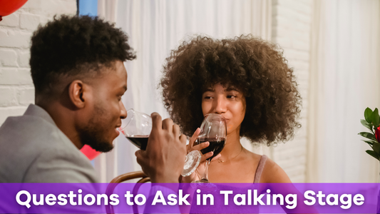 a couple exchanging talking stage questions