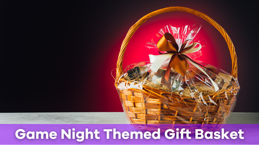 game night themed basket